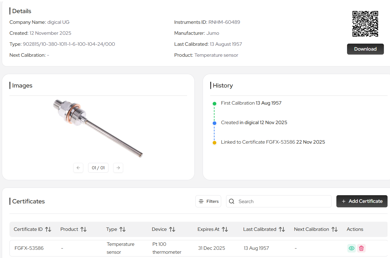 Instruments Management